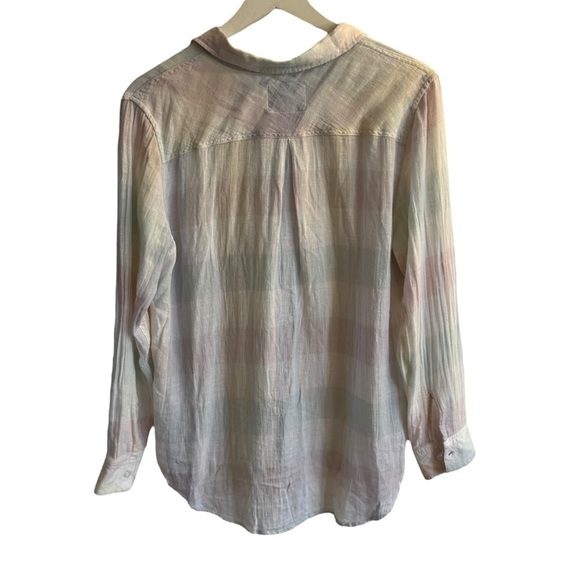 RAILS Charli Button Down Shirt in Pastel Buffalo Plaid, Size Small - Picture 9 of 11